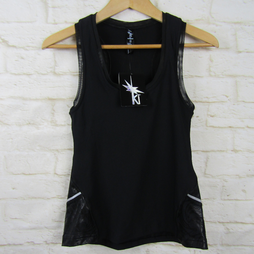 Brand New Ki Pro Performance Black Mesh Tank S
